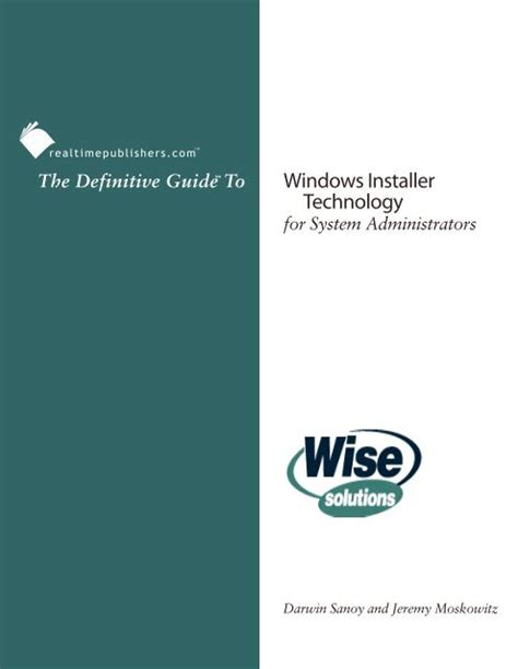 The Definitive Guide to Windows Installer Kindle Editon